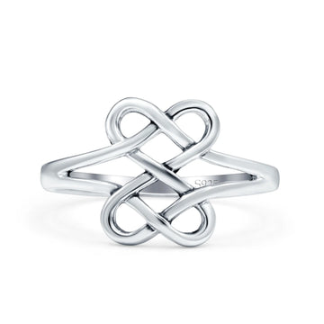 Celtic Ring Oxidized Band Solid 925 Sterling Silver Thumb Ring (11mm)